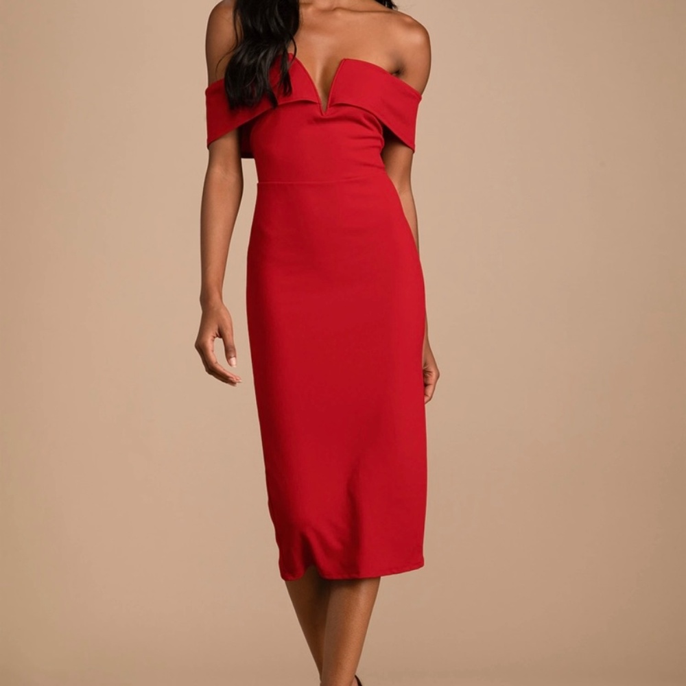 Red Lulus dress